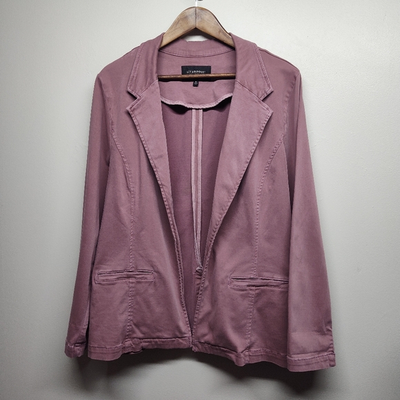Liverpool Jackets & Blazers - Liverpool Blazer Jacket Women Size XL Faded Pink Open Fall Casual Workwear